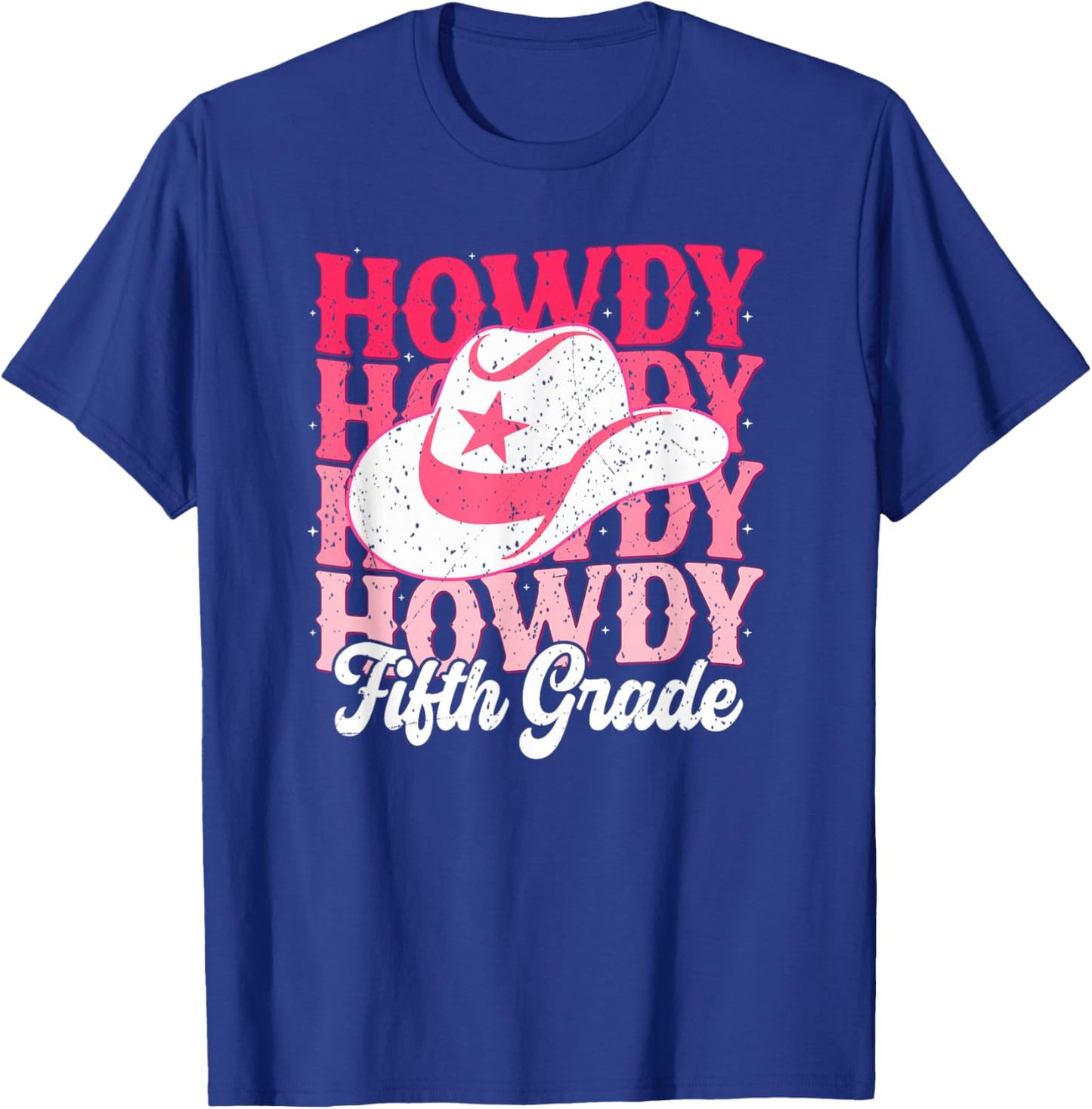 Howdy 5th Grade Teacher Western Cowgirl Rodeo Back To School T-Shirt - T-Shirt | Royal
