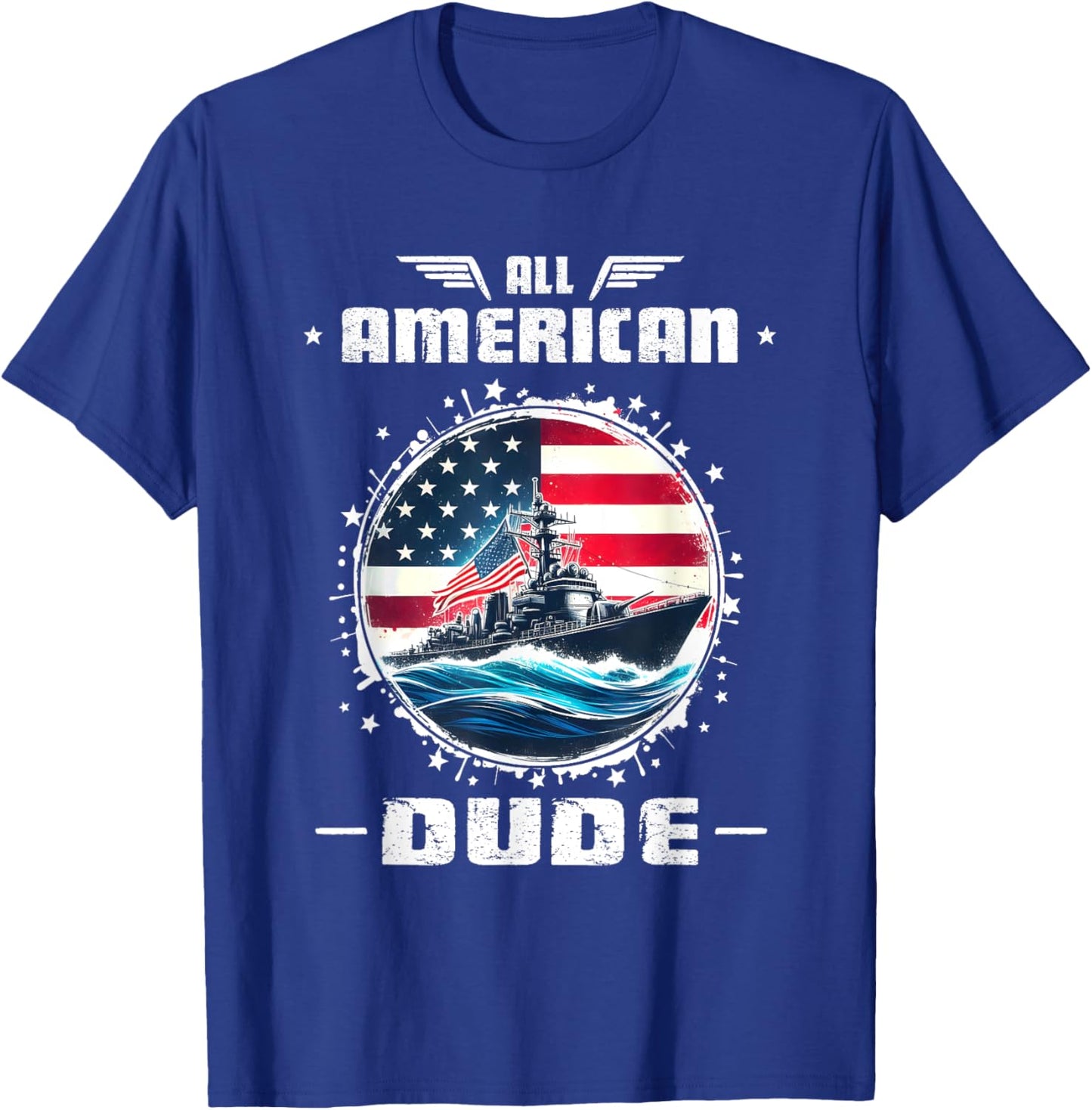 USA Perfect Dude Merch Perfect Dude Shirt All American Dude T-Shirt - T-Shirt | Royal