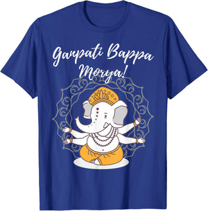 Ganesh Chaturthi Hindu God Elephant Lord Ganeshotsav T-Shirt - T-Shirt | Royal