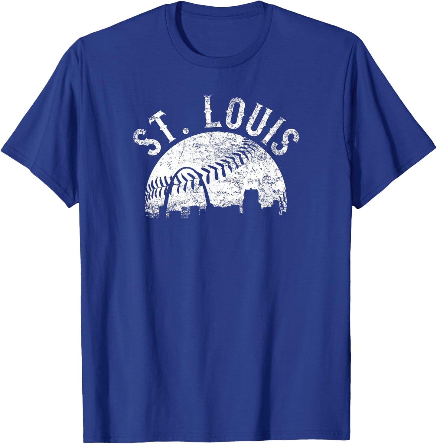Vintage St Louis Missouri Skyline Apparel T-Shirt - T-Shirt | Royal
