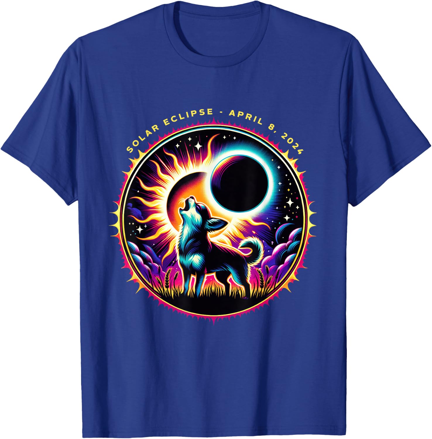 View Totality April 8 2024 Astronomy Chihuahua Solar Eclipse T-Shirt - T-Shirt | Royal