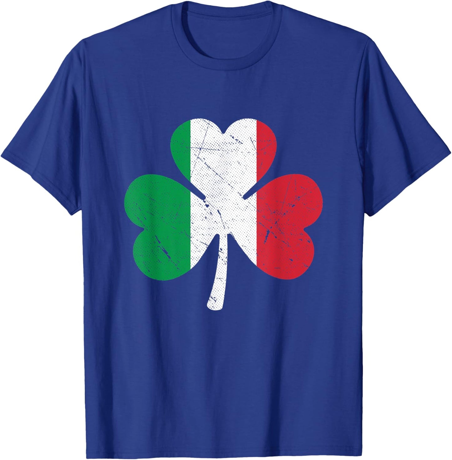 St. Patrick's Day Italy Flag Shamrock Gift Matching Italian T-Shirt - T-Shirt | Royal