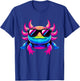 Cool Tie-Dye Axolotl Sunglasses T-Shirt - T-Shirt | Royal