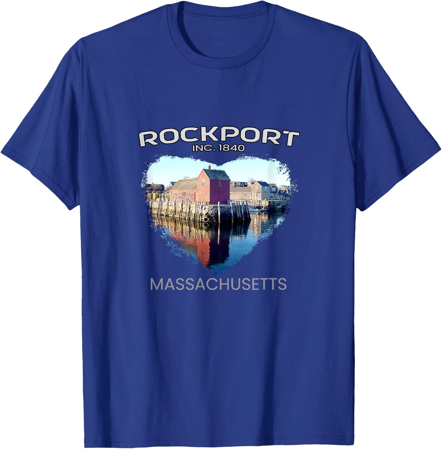 Rockport MA MASSACHUSETTS Motif Number 1 (Motif No. 1) T-Shirt - T-Shirt | Royal