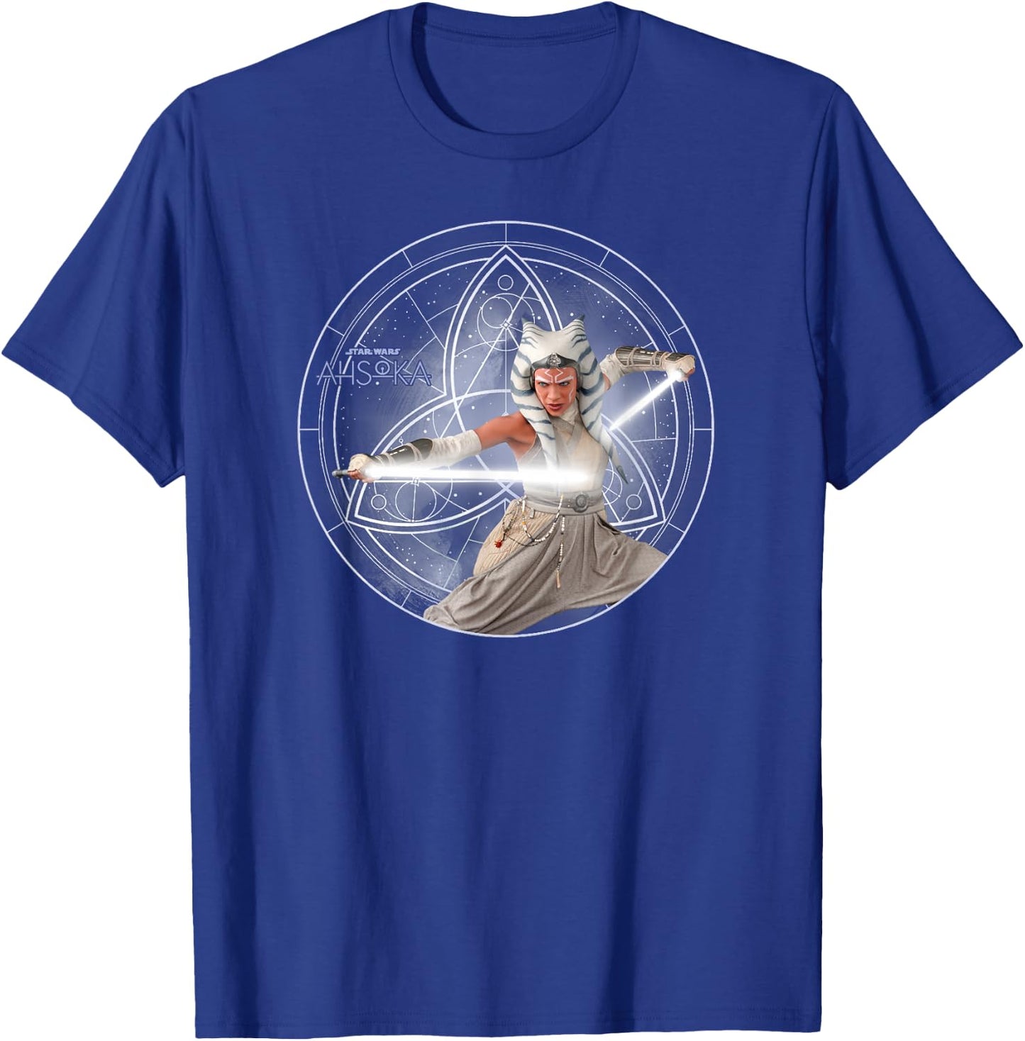 Star Wars Ahsoka Part 5 White Costume Lightsabers & Star Map T-Shirt - T-Shirt | Royal