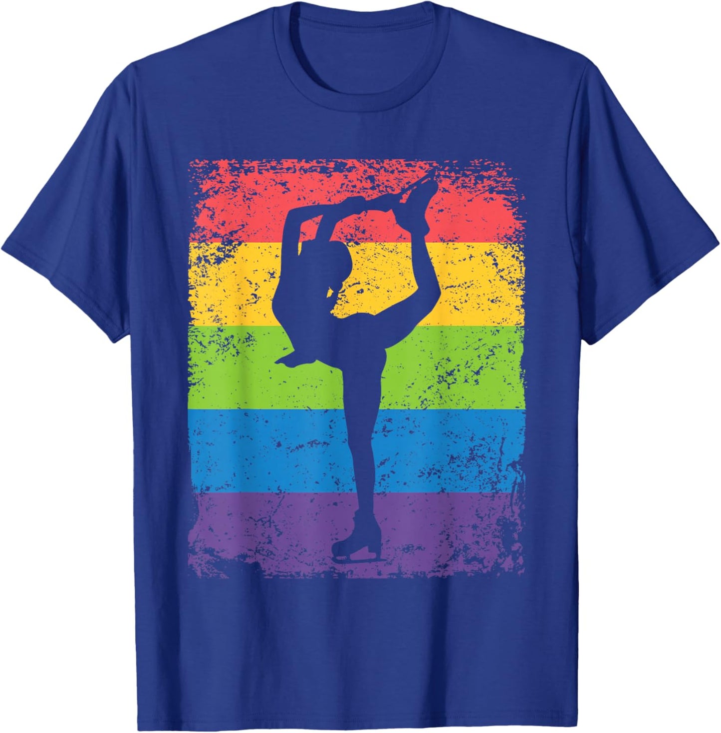 Ice Skater Figure Skating Vintage Girls Ice Skating T-Shirt - T-Shirt | Royal