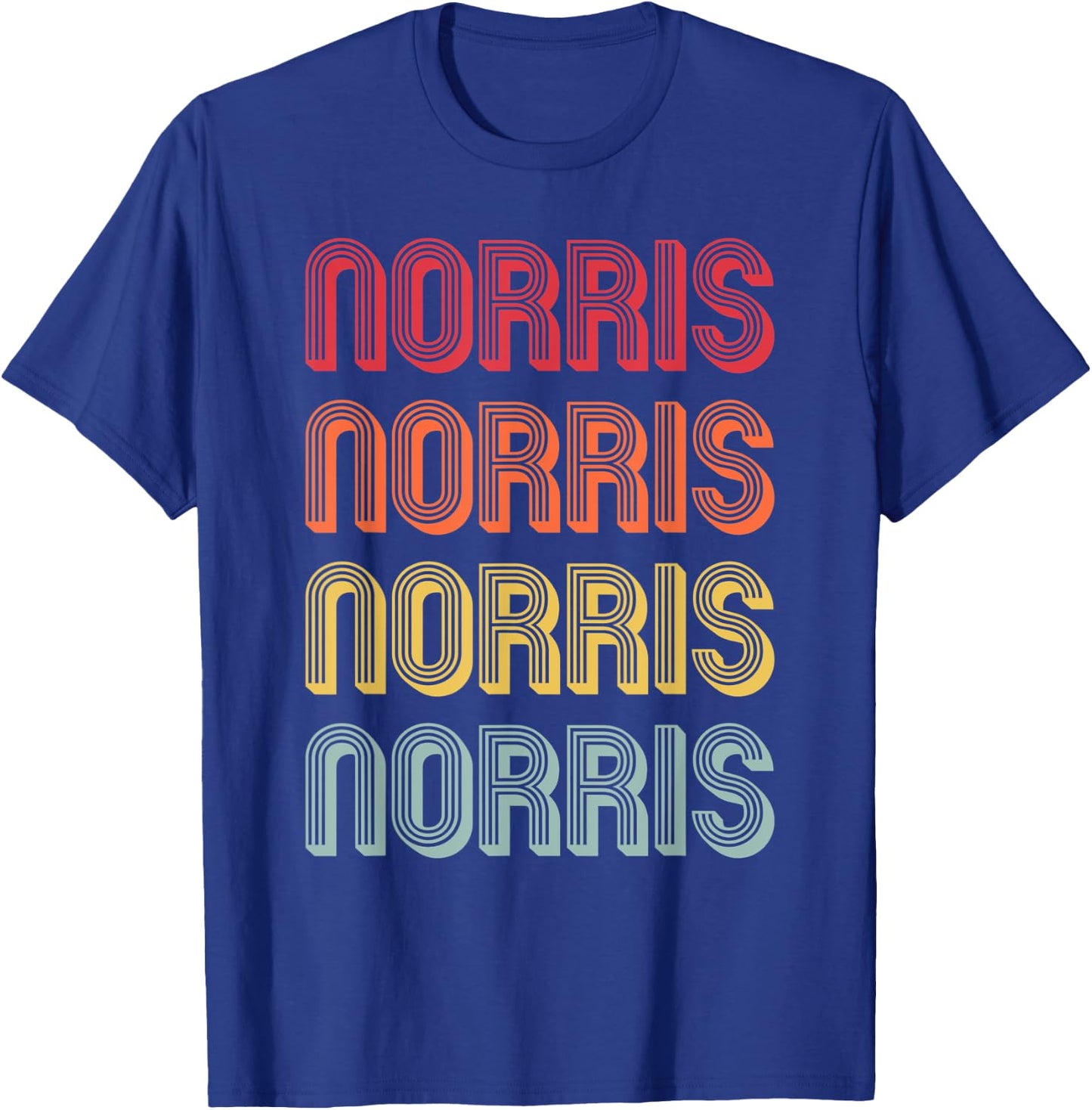 NORRIS Gift Surname Funny Retro Vintage 80s Birthday Reunion T-Shirt - T-Shirt | Royal