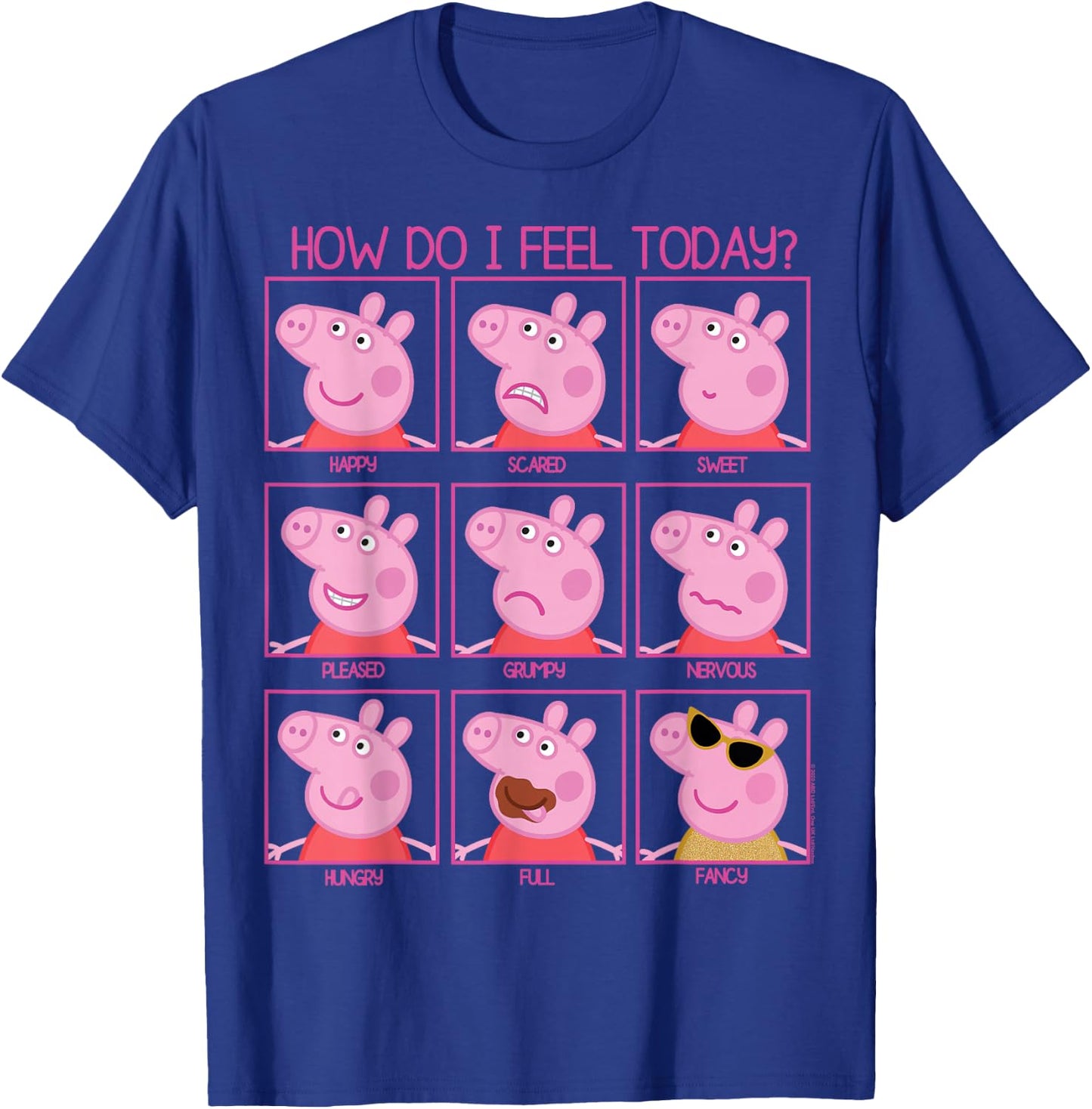 Peppa Pig How Do I Feel Today T-Shirt - T-Shirt | Royal