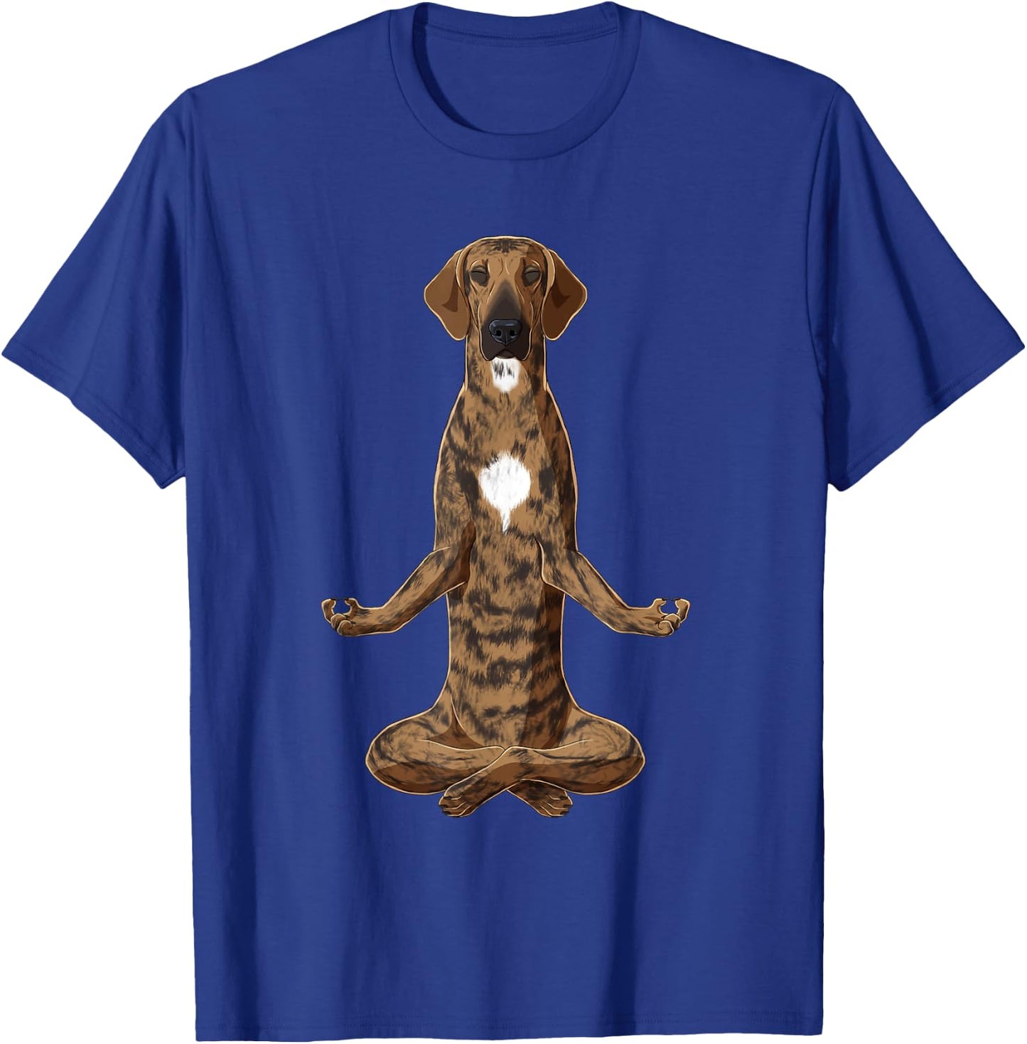 Funny Yoga Dog Plott Hound T-Shirt - T-Shirt | Royal