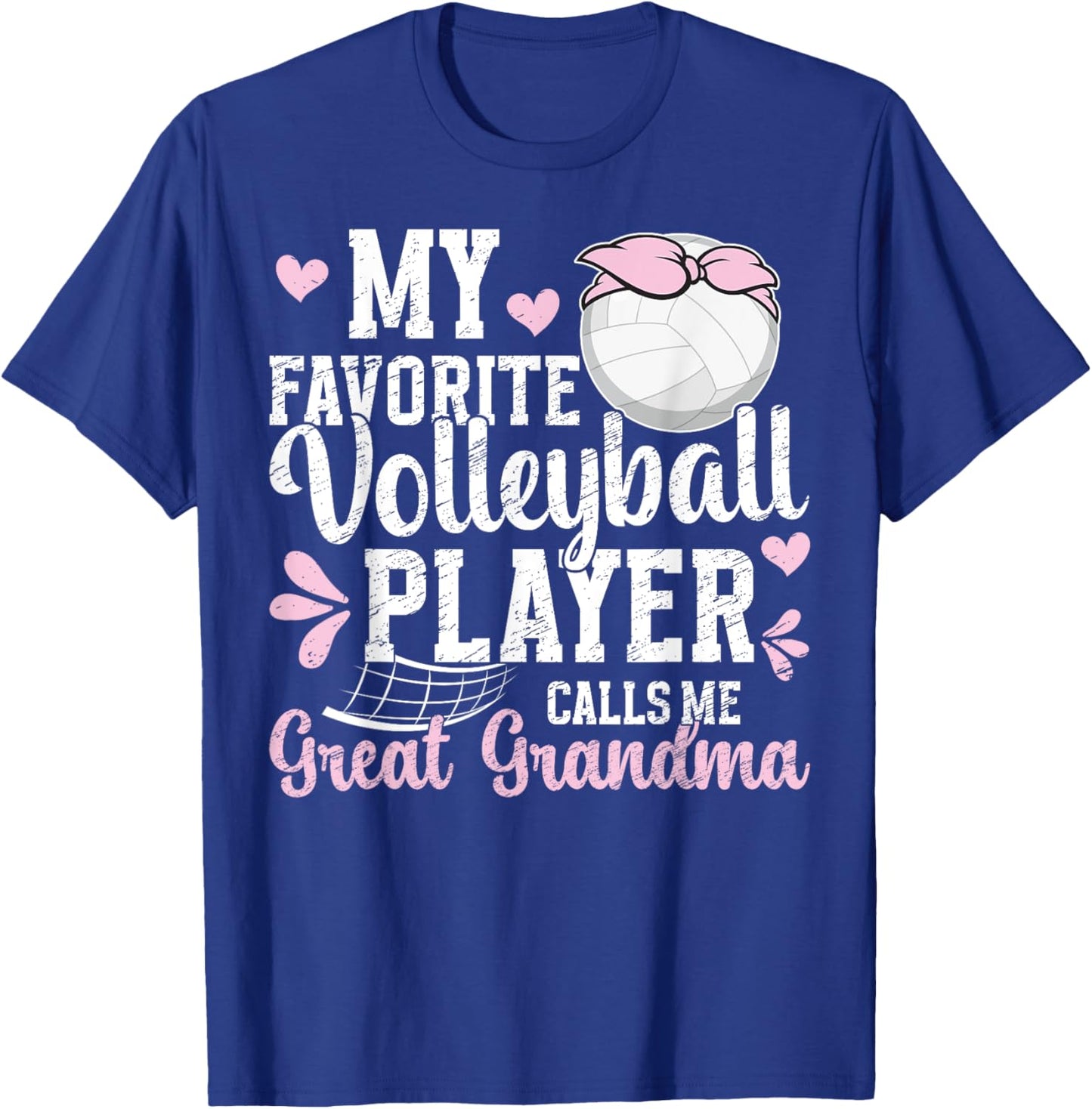 Volleyball Player Great Grandma Volleyball Great Grandma T-Shirt - T-Shirt | Royal
