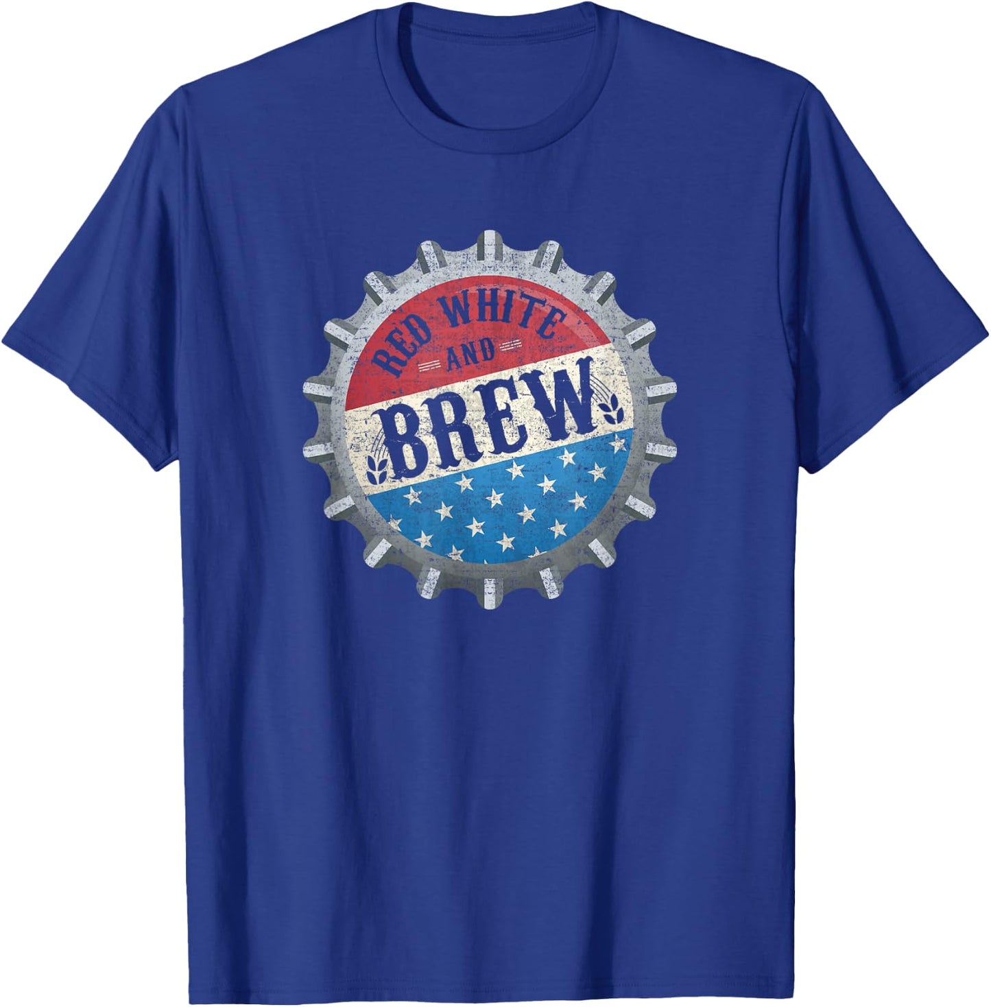 Red White And Brew 4th Of July Craft Beer Father T-Shirt - T-Shirt | Royal