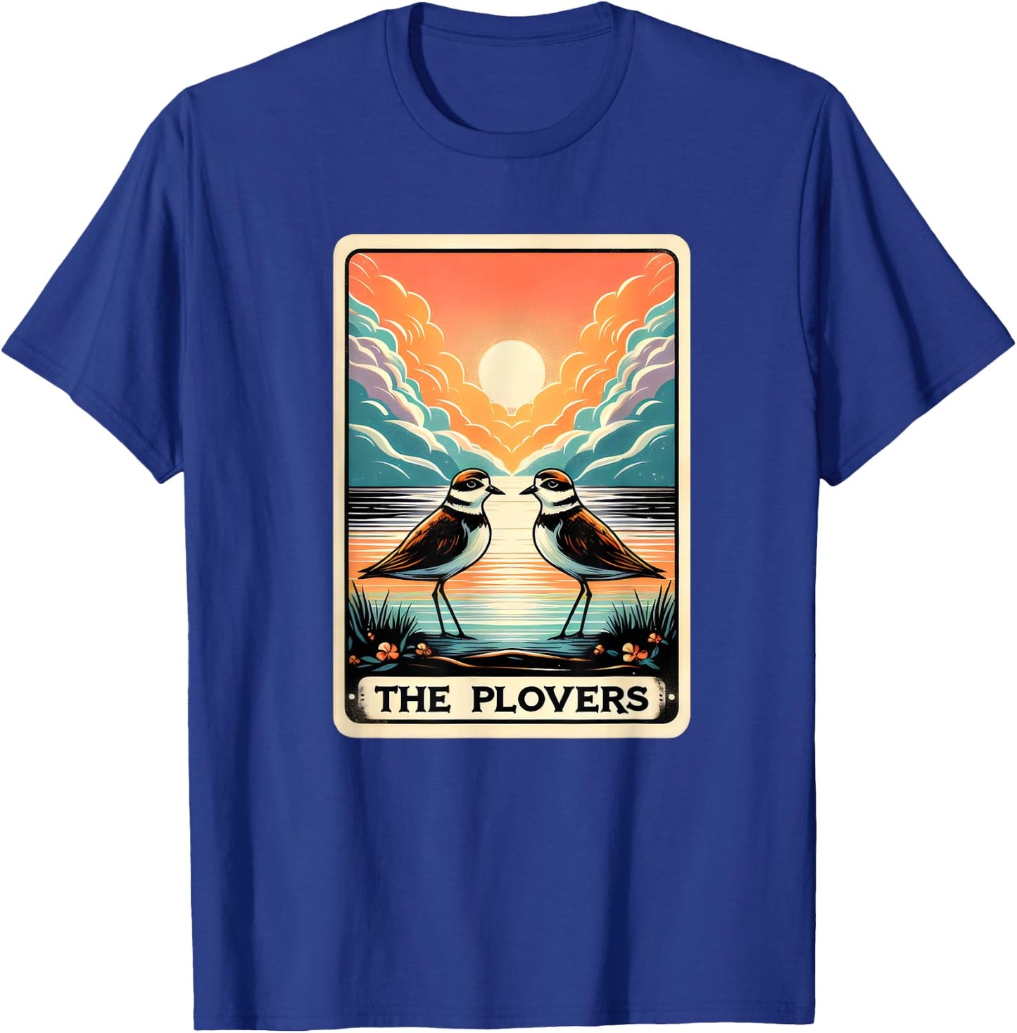 The Piping Plovers Bird Watcher Lovers Funny Tarot Card Pun T-Shirt - T-Shirt | Royal
