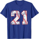 Vintage Baseball 21 Jersey Number T-Shirt - T-Shirt | Royal