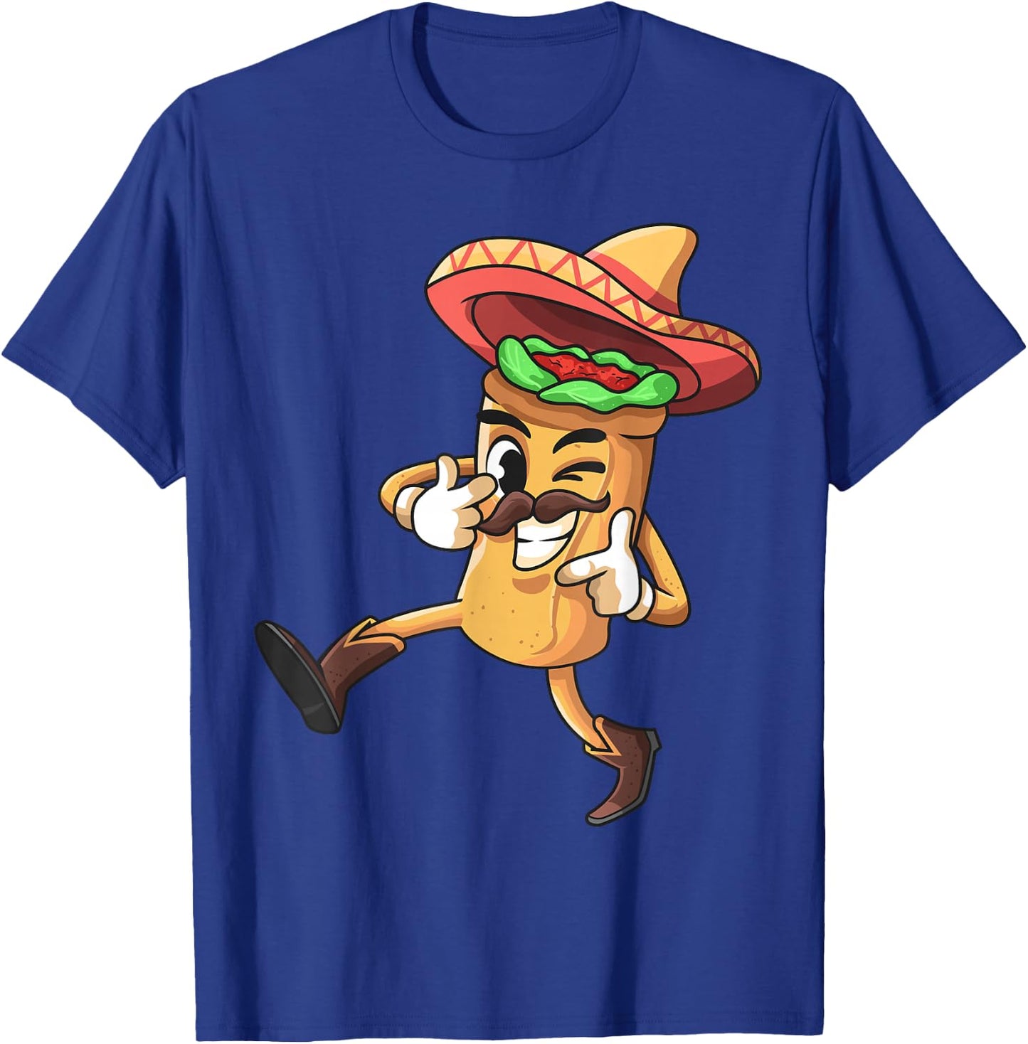 Funny Burrito Mexican | Cinco De Mayo Fiesta Costume T-Shirt - T-Shirt | Royal