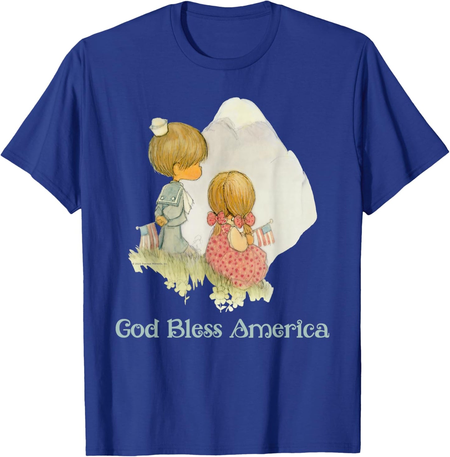 Precious Moments God Bless America T-Shirt - T-Shirt | Royal