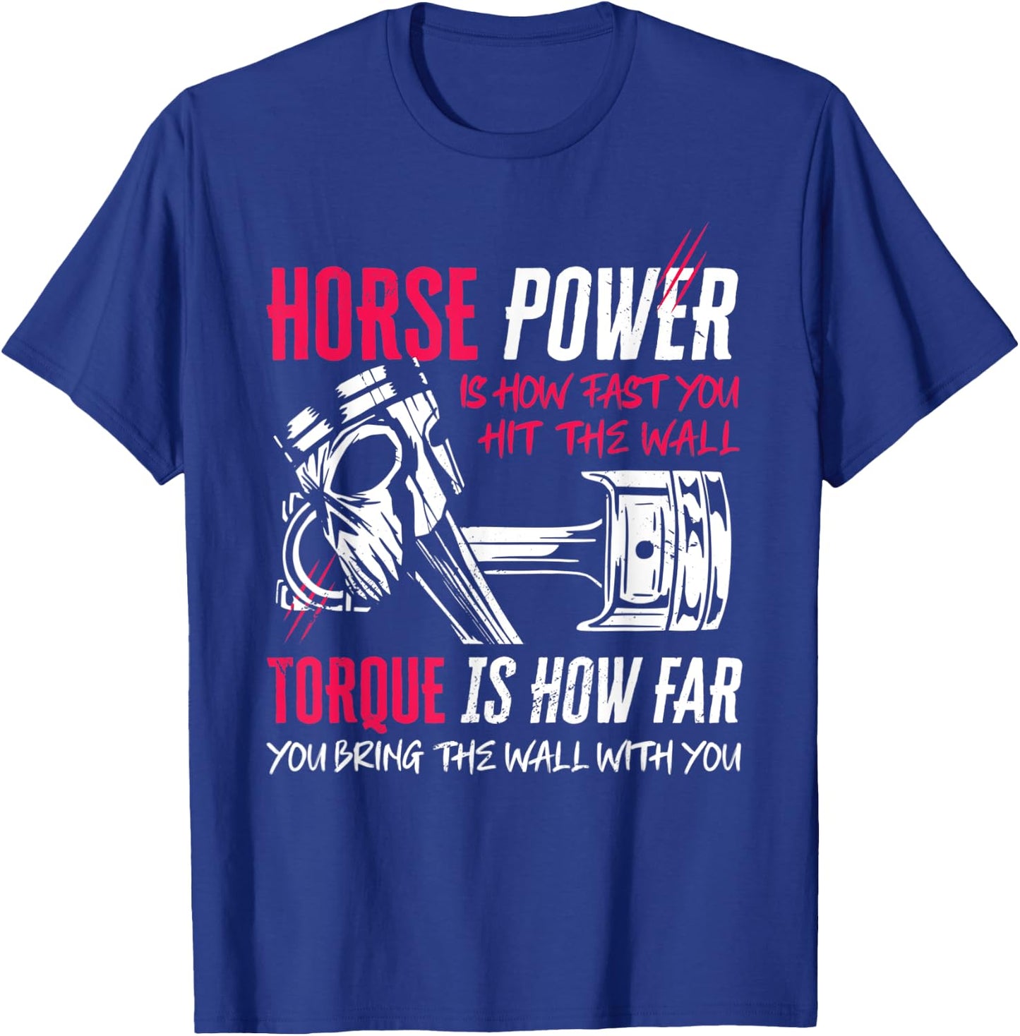 Funny Horsepower And Torque Power Mechanic Diesel T-Shirt - T-Shirt | Royal