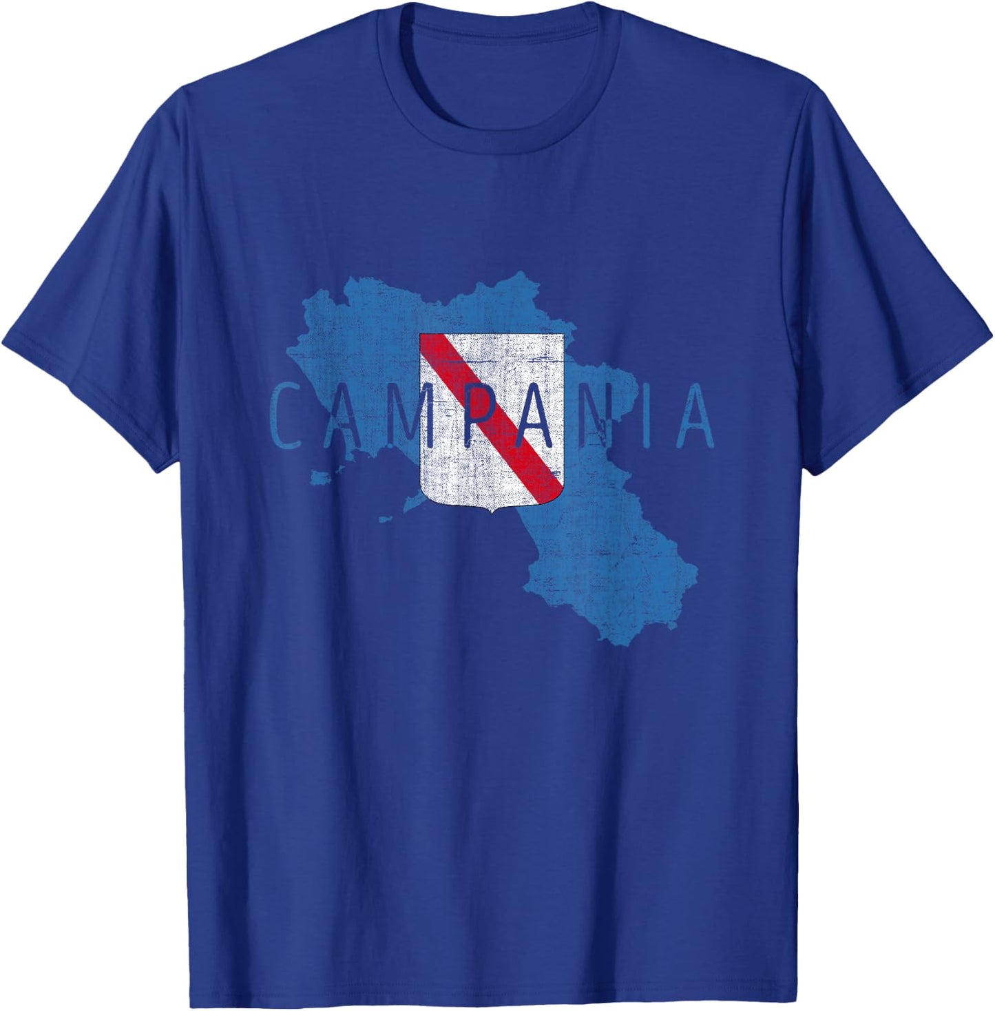Campanian Map Word Art - Campania Italy Souvenir T-Shirt - T-Shirt | Royal