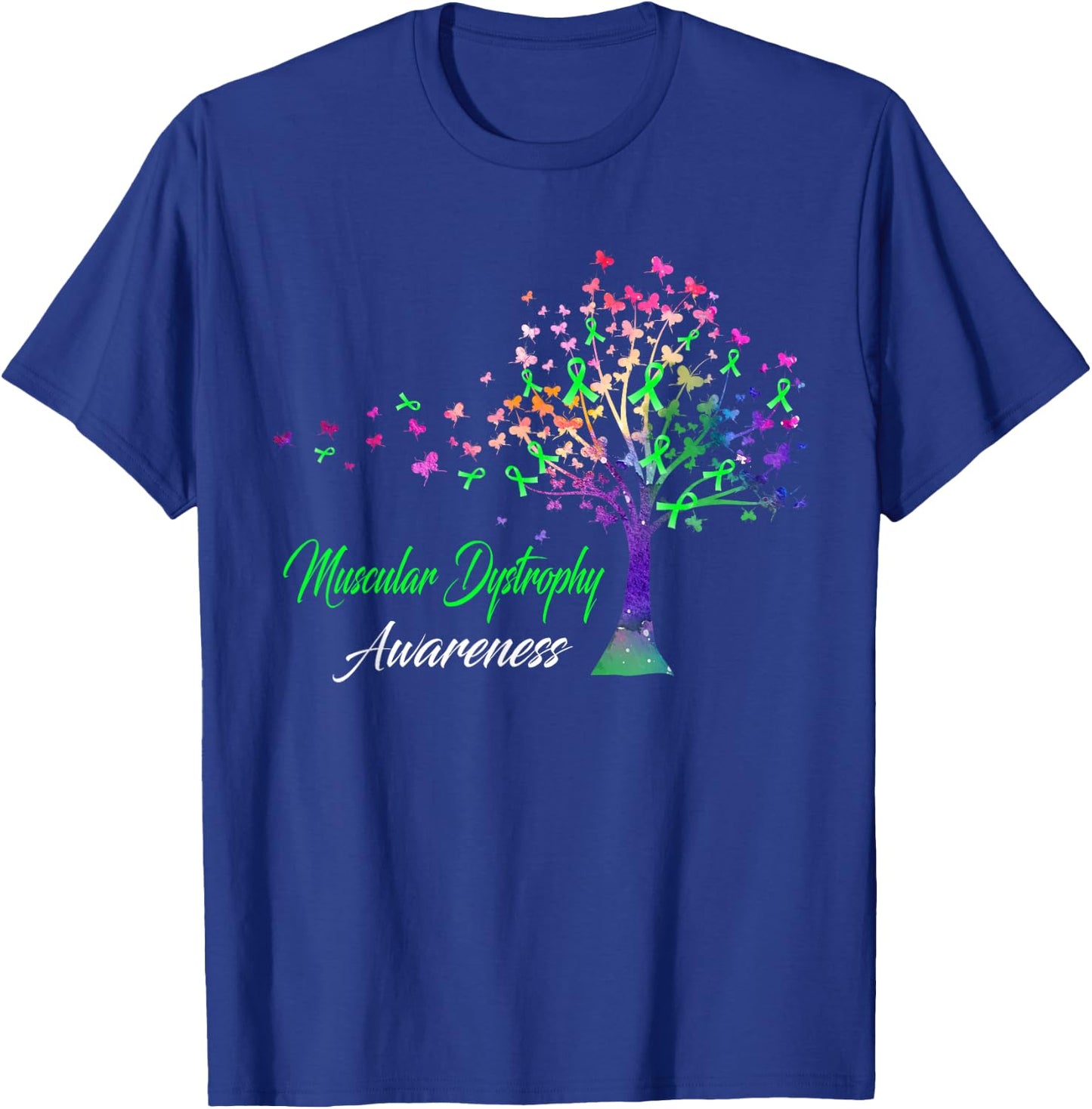 Tree Ribbon Muscular Dystrophy Awareness T-Shirt - T-Shirt | Royal