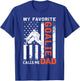 My Favorite Goalie Calls Me Dad USA Flag Father's Day Women Men T-Shirt - T-Shirt | Royal