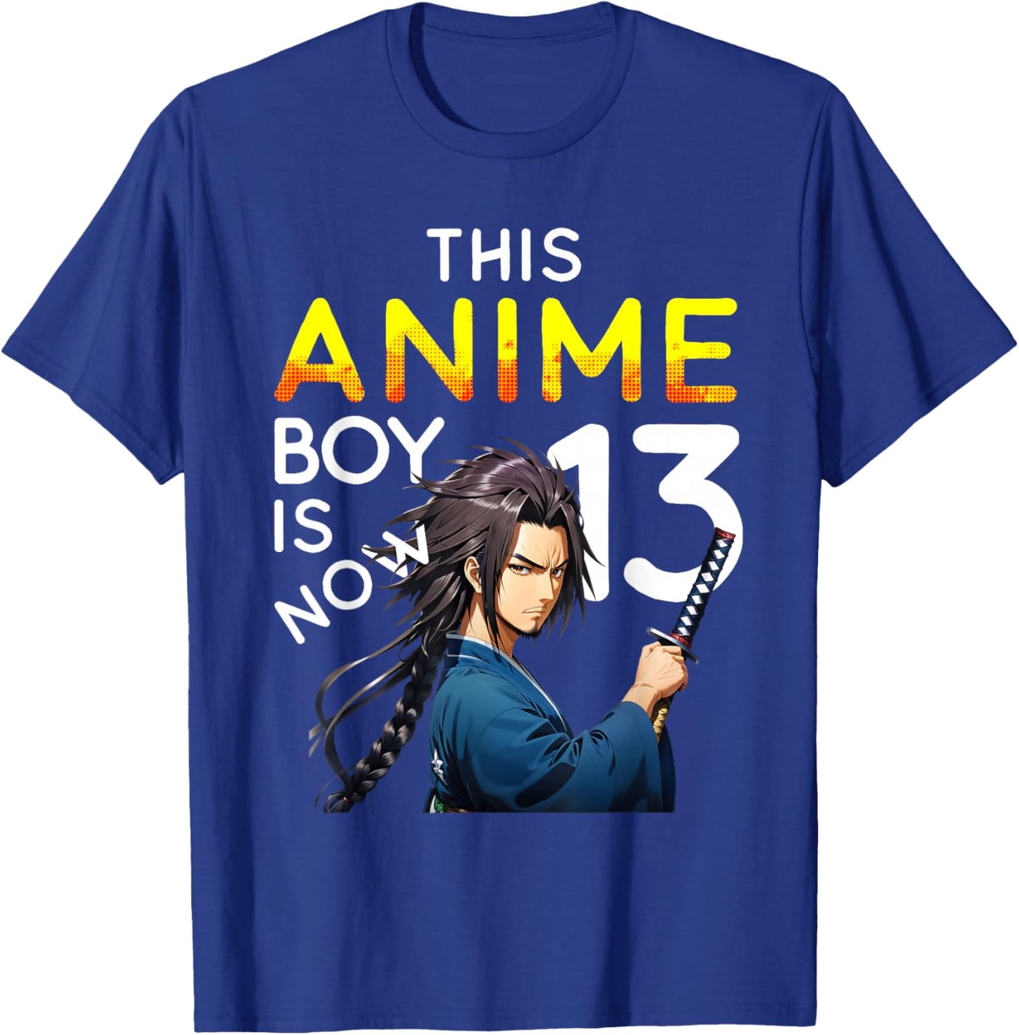 This Anime Boy Is Now 13 Years Old 13th Birthday Kawaii Kids T-Shirt - T-Shirt | Royal