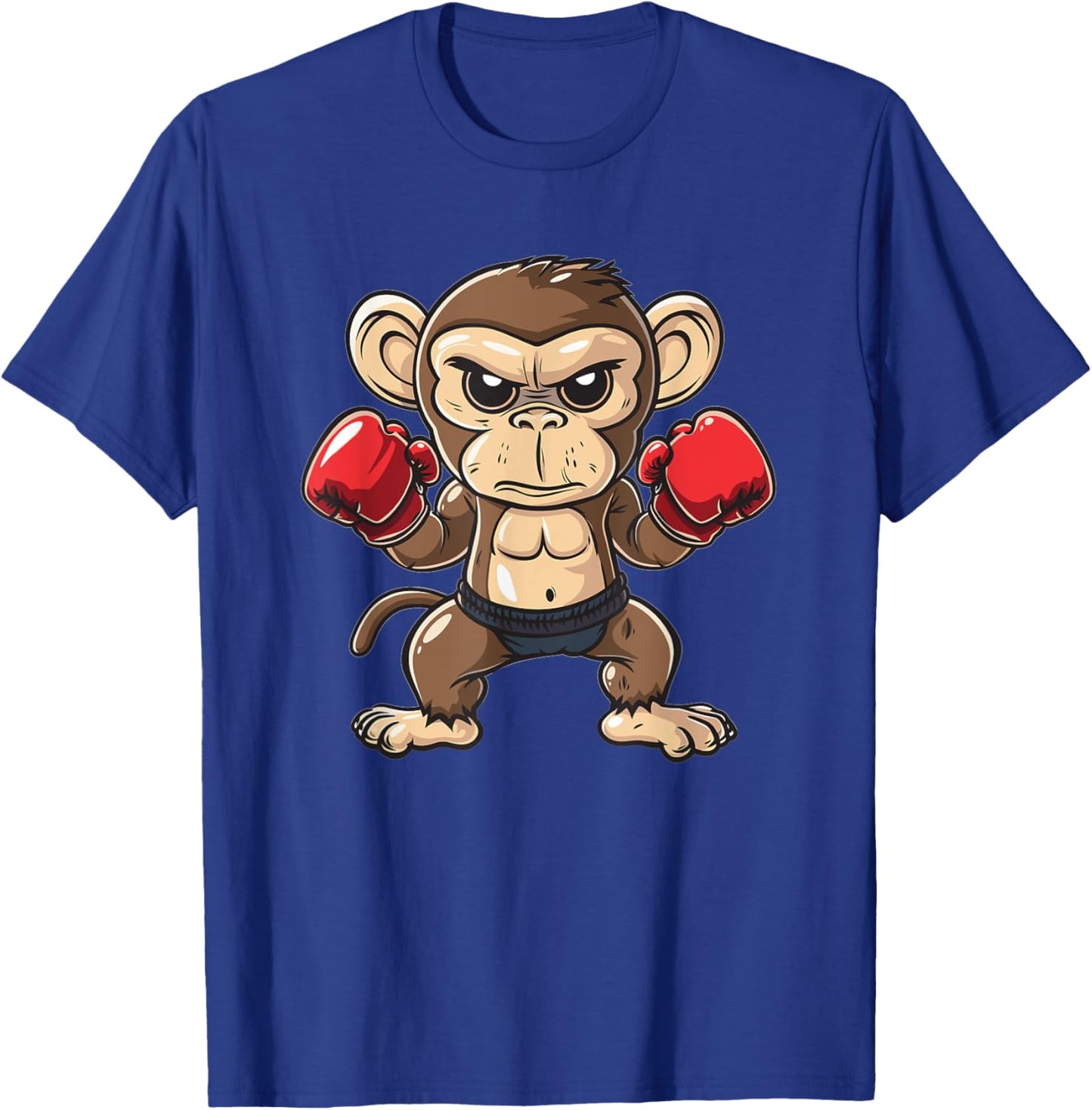 Cute Boxing Monkey T-Shirt - T-Shirt | Royal