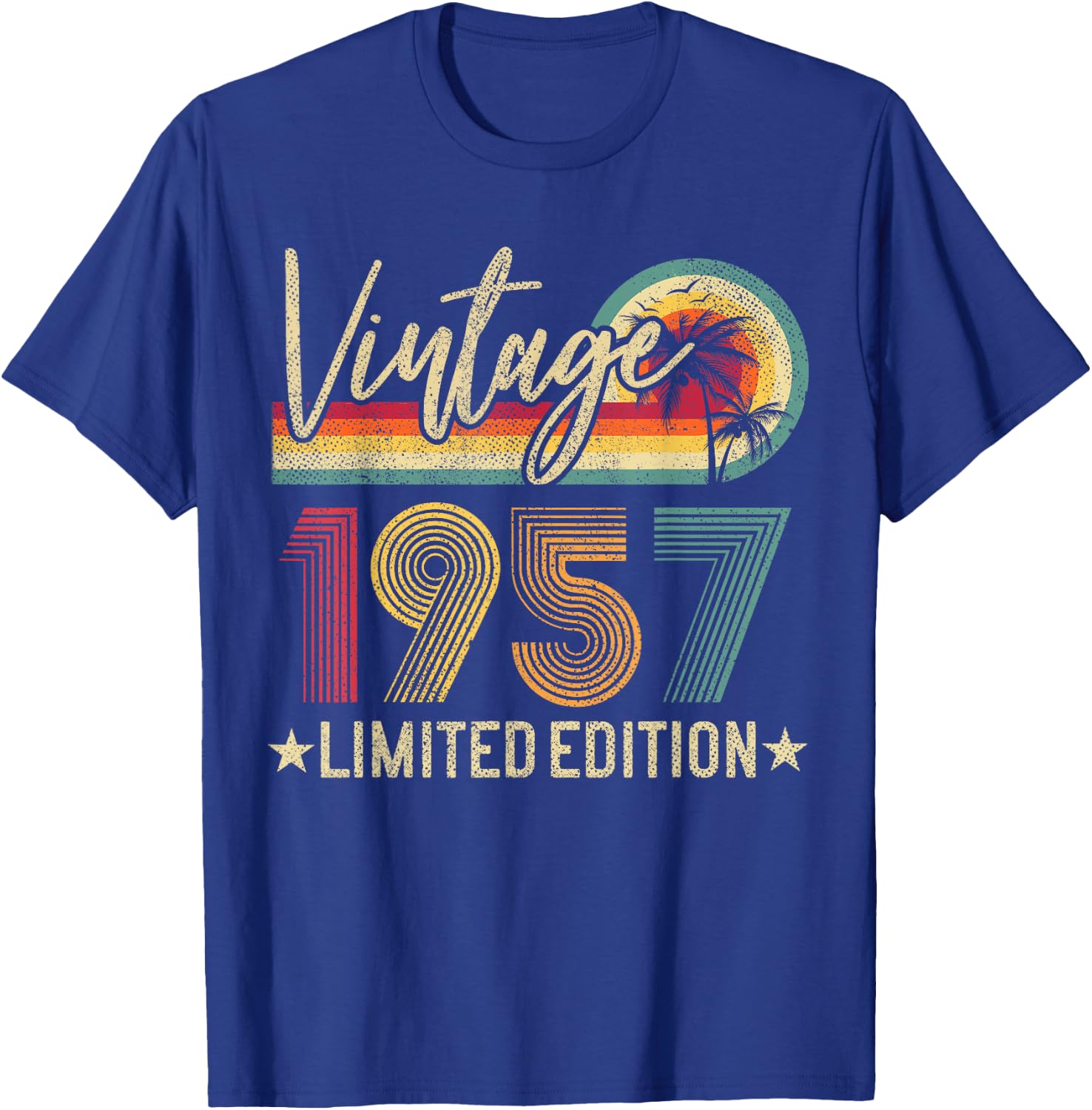 Vintage 1957 68th Birthday 68 Years Old Limited Edition T-Shirt - T-Shirt | Royal