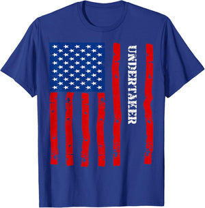 Cool Undertaker Accessories Things Stuff USA Flag T-Shirt - T-Shirt | Royal