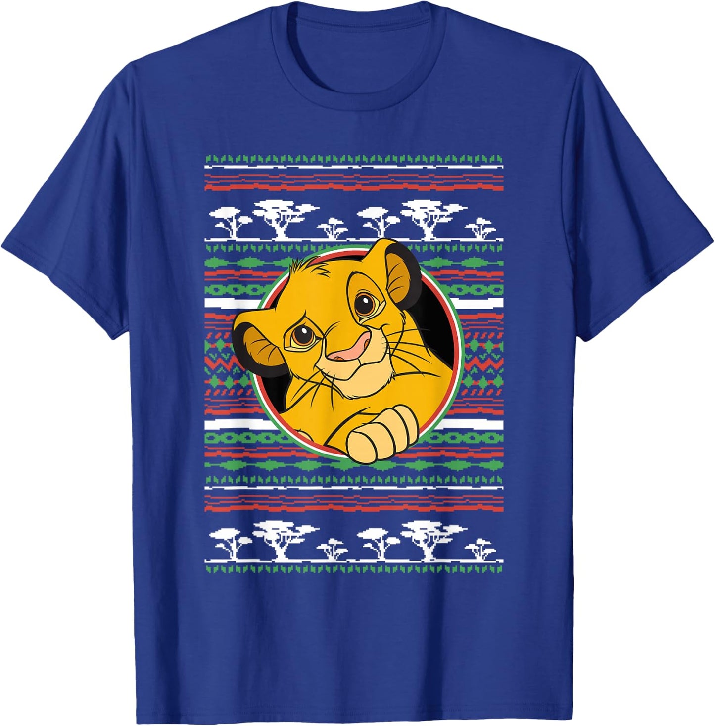 Disney The Lion King Simba Ugly Christmas Sweater Holiday T-Shirt - T-Shirt | Royal