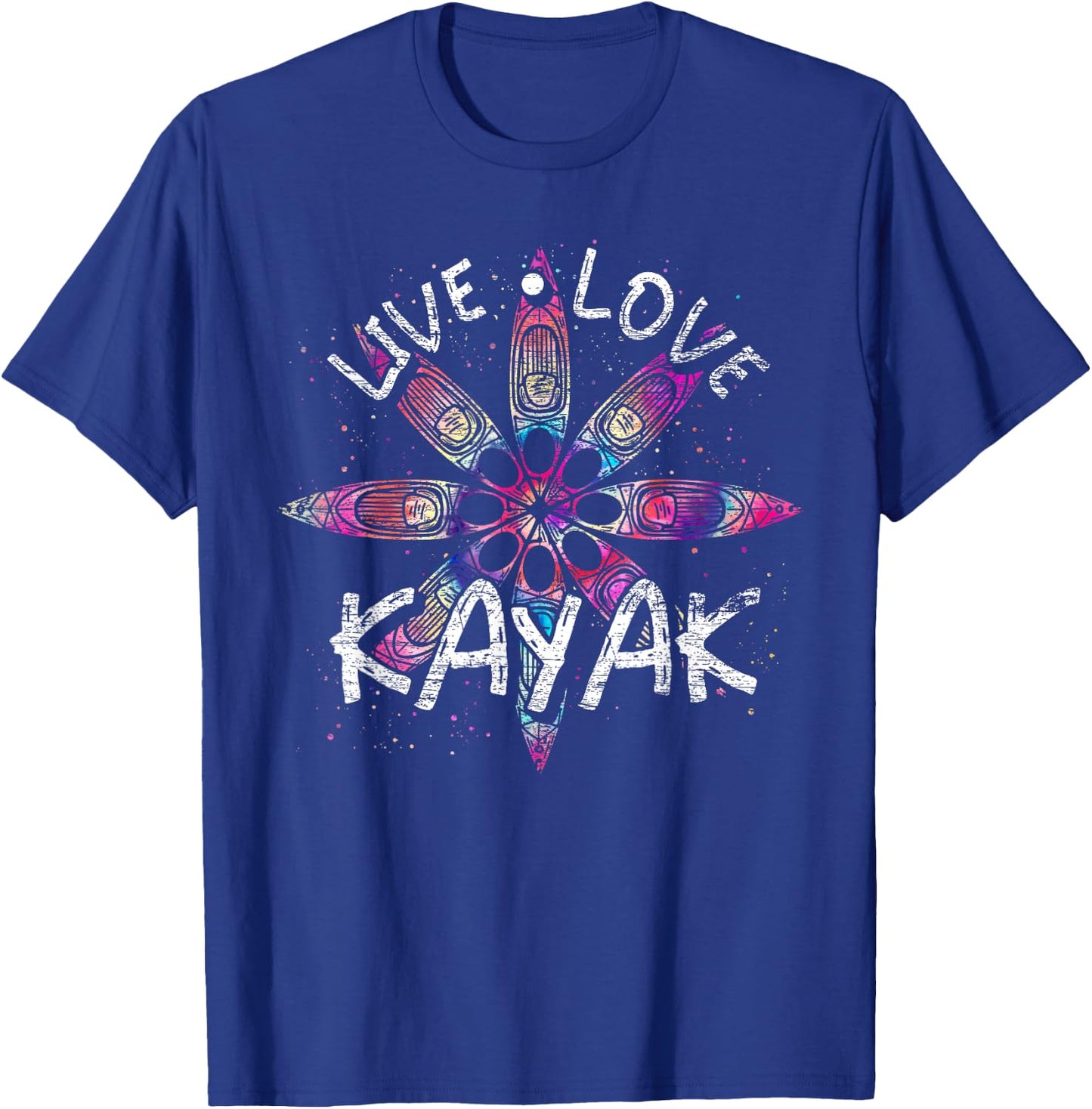 Live Love Kayak Canoeing Water Sports Outdoor Kayaking T-Shirt - T-Shirt | Royal