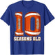 10th Birthday Football T-Shirt - T-Shirt | Royal