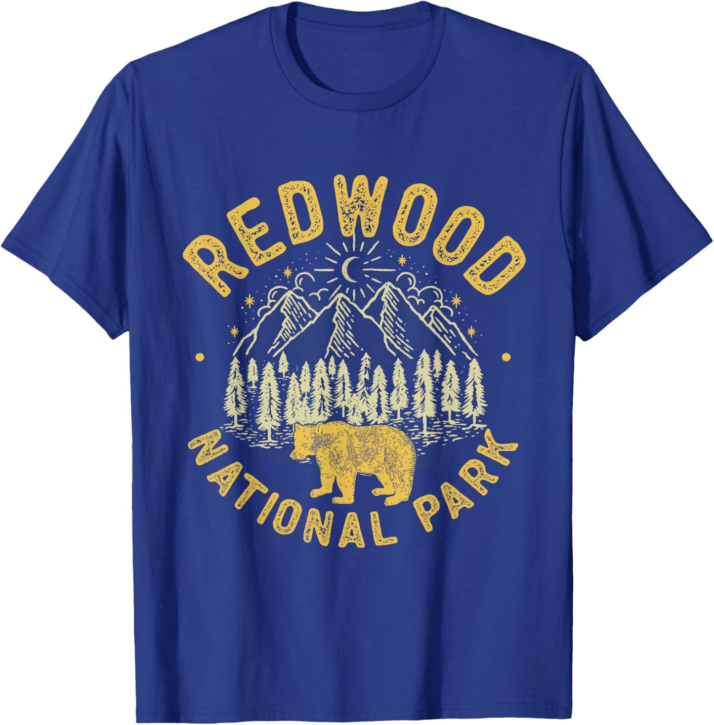 Redwood National Park Bear California Redwood Forest T-Shirt - T-Shirt | Royal