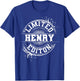 HENRY Limited Edition Funny Personalized Name Joke Gift T-Shirt - T-Shirt | Royal