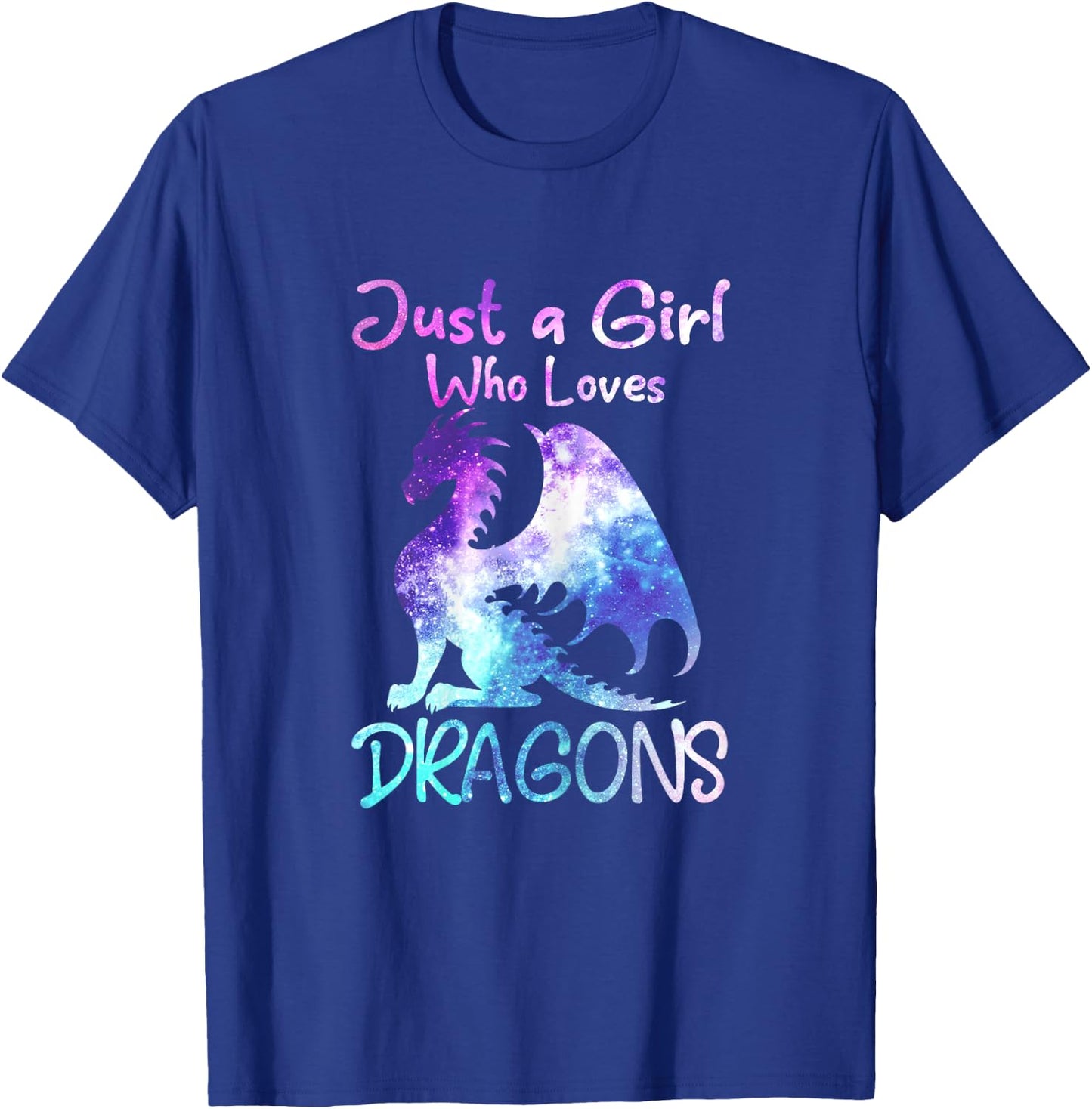 Just a Girl Who Loves Dragons Funny Cute Dragon Gift T-Shirt - T-Shirt | Royal