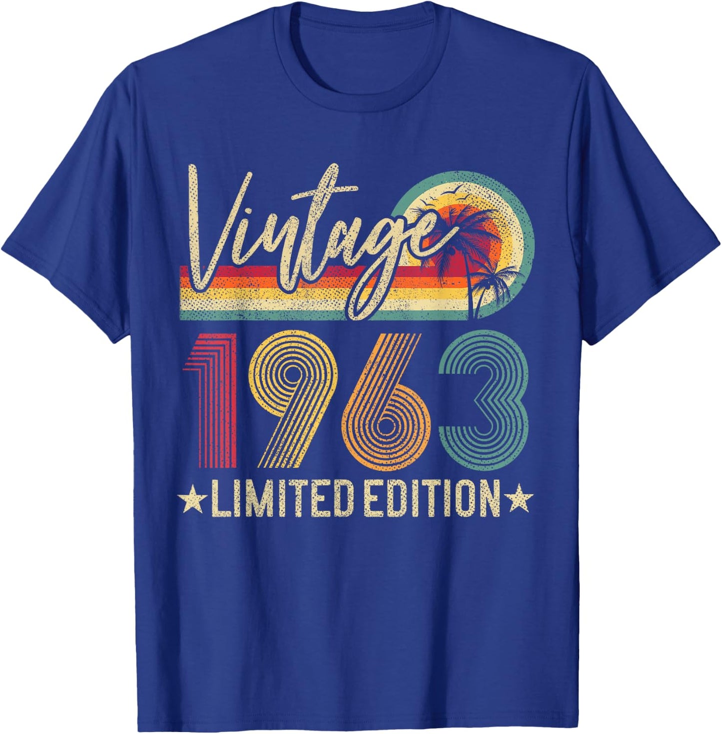 Limited Edition 1963 Birthday Gift - Vintage T-Shirt - T-Shirt | Royal
