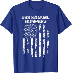 USS Samuel Gompers Veteran T-Shirt - T-Shirt | Royal