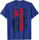 Scooter Stunt US Flag Retro Style Scooter Gifts T-Shirt - T-Shirt | Royal