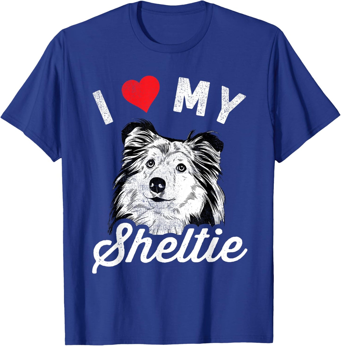 I Love My Sheltie I Heart My Sheltie T-Shirt - T-Shirt | Royal