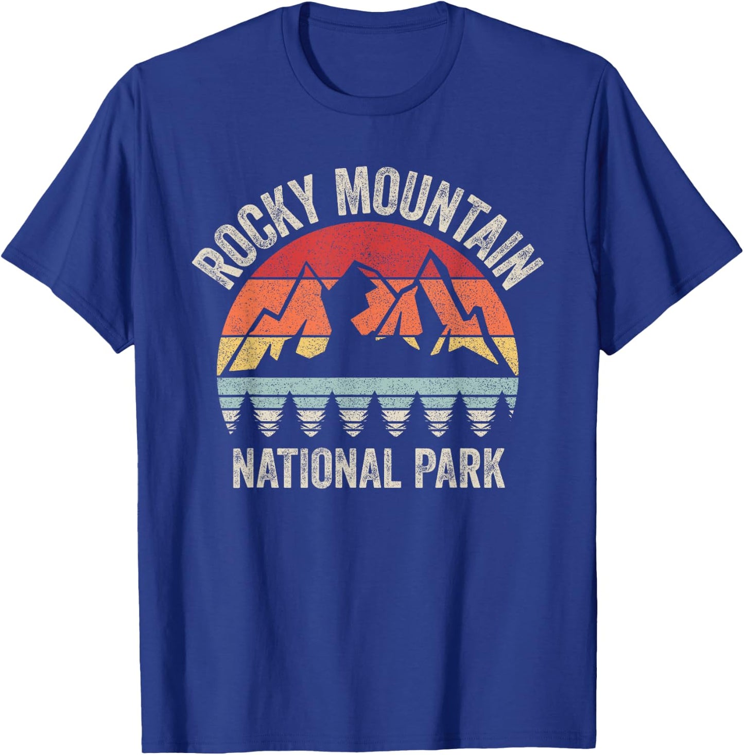 Vintage Retro Rocky Mountain National Park T-Shirt - T-Shirt | Royal