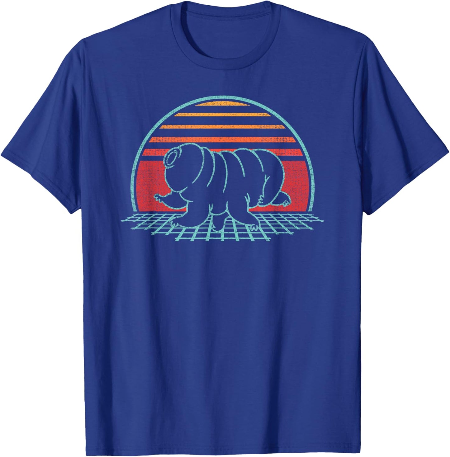 Tardigrade Water Bear Microbiology Retro Vintage 80s Style T-Shirt - T-Shirt | Royal