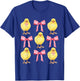 Funny Easter Chick Pink Coquette Bows Easter Day Girl Women T-Shirt - T-Shirt | Royal