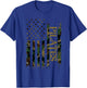 Pilates United States Distressed Camo w US Flag T-Shirt - T-Shirt | Royal