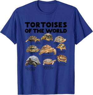 Tortoises of The World Turtles Lover Save The Tortoises T-Shirt - T-Shirt | Royal