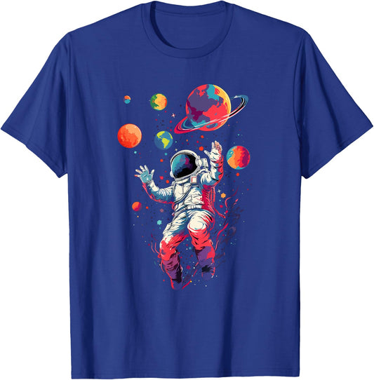 Astronaut Outer Space Gifts Men Kids Women Funny Space T-Shirt - T-Shirt | Royal