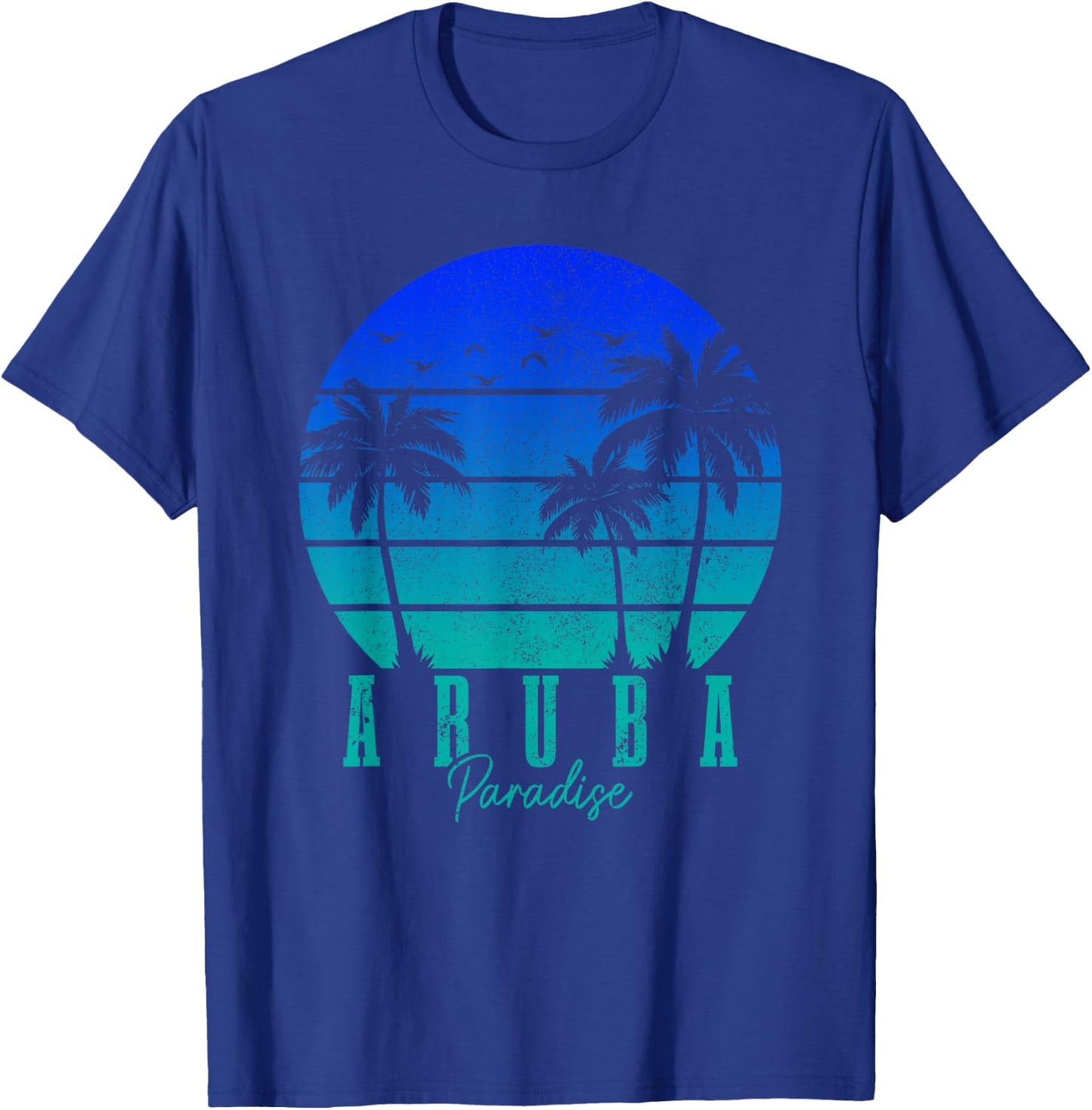Aruba Vintage Surfer Caribbean T-Shirt - T-Shirt | Royal