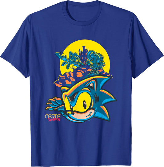 Sonic The Hedgehog Halloween Haunted House Costumes T-Shirt - T-Shirt | Royal