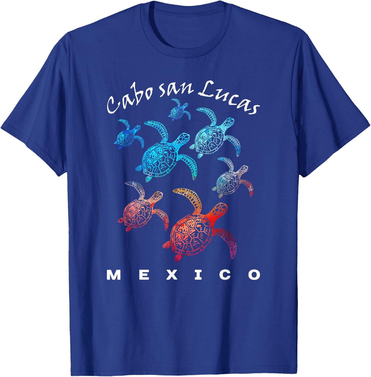 Cabo San Lucas Mexico Beach Vacation Trip Sea Turtle Graphic Women Kids T-Shirt - T-Shirt | Royal