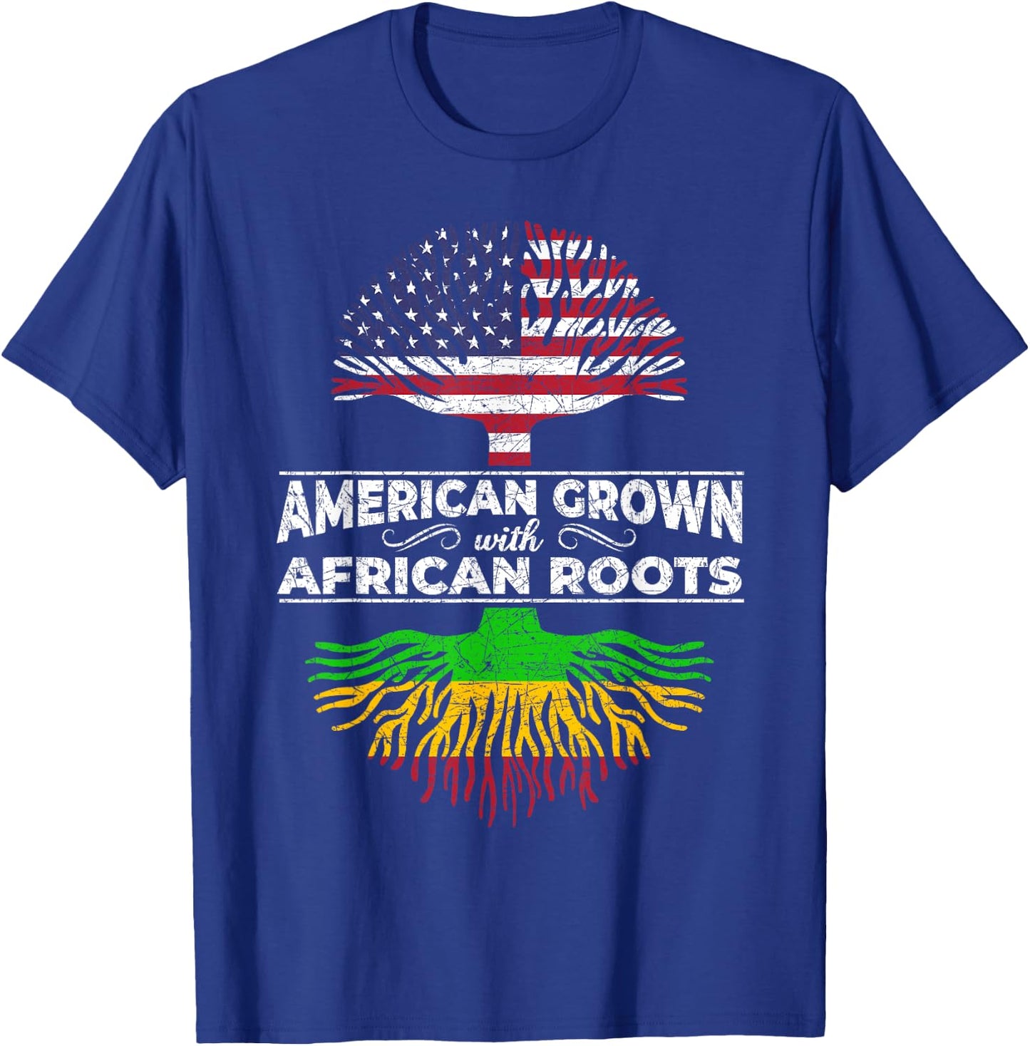 US Flag Pride African American Heritage Black History Month T-Shirt - T-Shirt | Royal