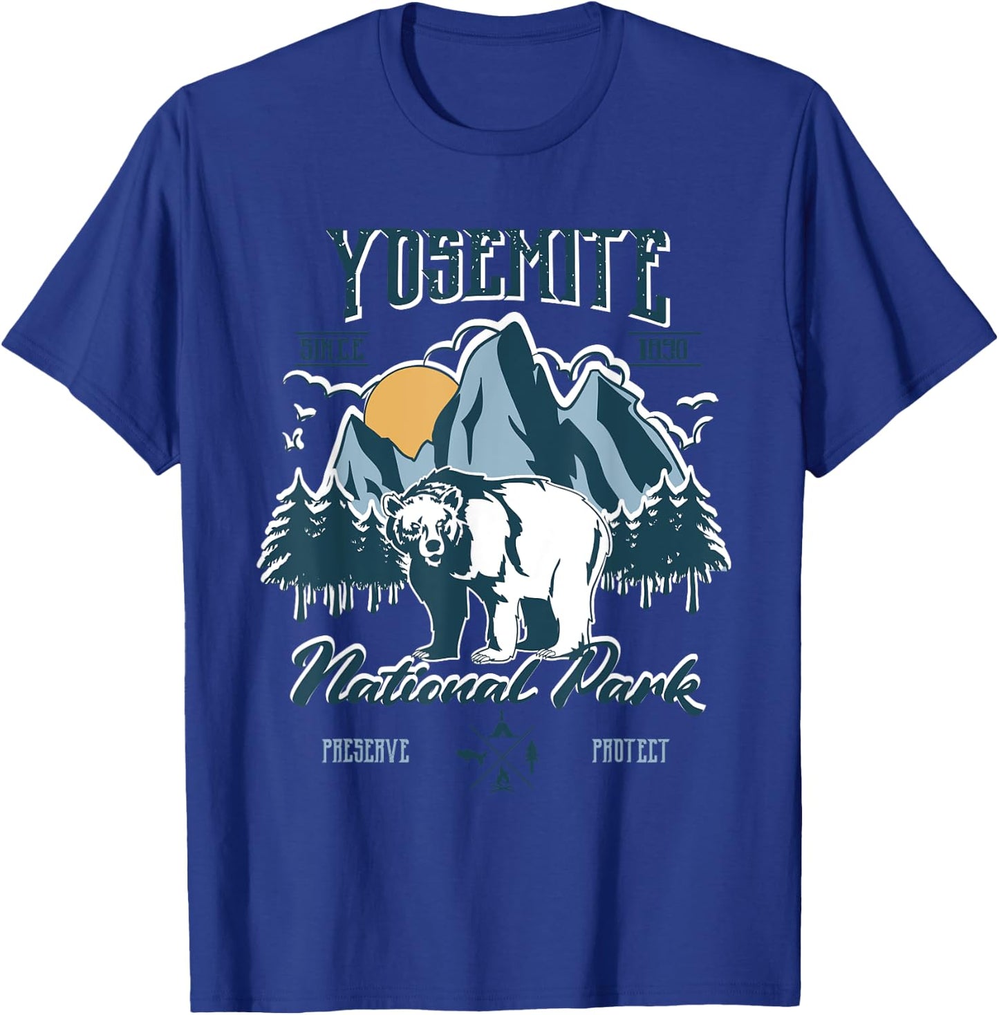 California National Park Yosemite National Park T-Shirt - T-Shirt | Royal