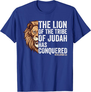 Lion of Judah Jesus Revelation Bible Verse Christian T-Shirt - T-Shirt | Royal