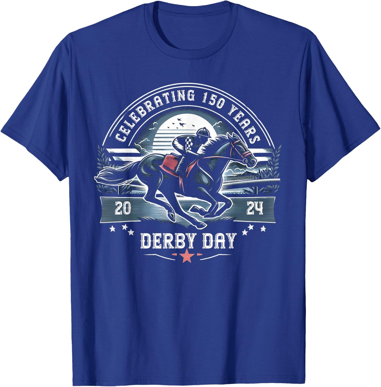 Celebrating 150 Years KY Derby Day Men Vintage T-Shirt - T-Shirt | Royal